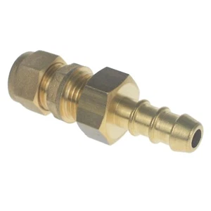 LPG FULHAM NOZZLE & COMPRESSION FITTING CONNECT 8mm COPPER PIPE TO 8mm GAS HOSE - Picture 1 of 10