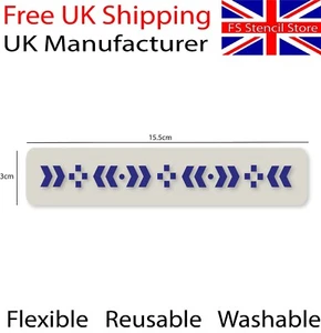 Aztec Point Design Crafting Painting Stencil Approx 15cm x  3cm Washable - Picture 1 of 3