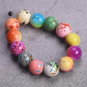 10pcs Round 12mm Colorful Coated Patinting Opaque Glass Loose Crafts Beads Lot - Picture 1 of 44
