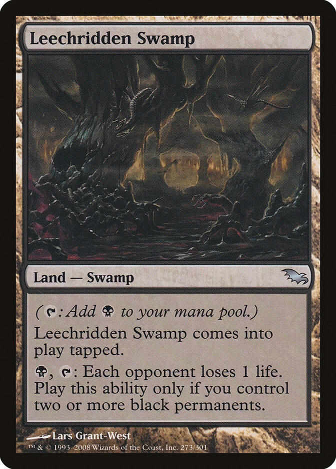 MTG Leechridden Swamp  - Shadowmoor #273 - Image 1 of 1