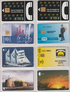 TESSERE TELEFONICHE VARIE LOTTO DI OTTO SCHEDE COME DA FOTO MF124367 - Imagen 1 de 1