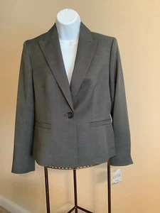 Kasper NWT Ladies Charcoal 4P Lined Suit Jacket/Blazer - Picture 1 of 3