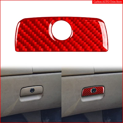 For Volkswagen Passat 1996-06 Red Carbon Fiber Dashboard Glove Box Handle Trim - Изображение 1 из 4