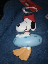 2 Ornaments Hallmark Peanuts Snoopy Snorkeling  & SQUIRREL Santa Hat Christmas
