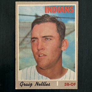 TOPPS No 491 Cleveland Indians Graig Nettles VINTAGE 1970 Baseball Card 3B-OF