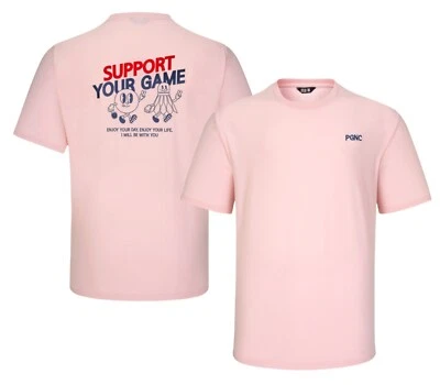 PGNC 25S/S Unisex Badminton T-Shirts Sportswear Casual Top Tee Pink NWT DT-137 - Image 1 of 4