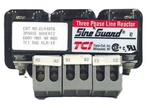 Trans-Coil KLR4ATB Three Phase Line Reactor 600 Volt 4 Amp - Picture 1 of 4
