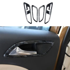 For Benz B-Class 2012-2019 Black Wood Grain Interior Door Handle Frame Trim 4PCS - Picture 1 of 7