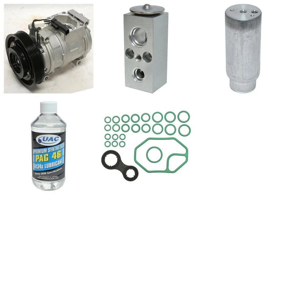 Комплект компрессора кондиционера для 1998-2000 Chrysler Intrepid Base 2,7 л V6 DOHC UAC 1999 - Изображение 1 из 1