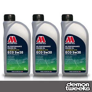 3 x Millers Oils EE Performance ECO 5W30 Fully Synthetic Engine Oil - 1 Litre - Picture 1 of 1