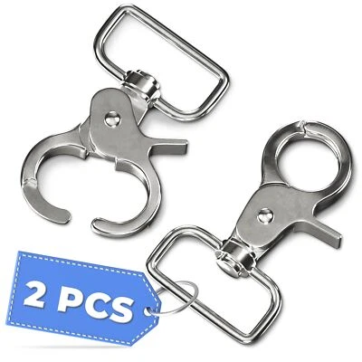 2Pcs Swivel Snap Hooks Heavy Duty Trigger Snaps - Lanyard Clips Lobster Claw Cla - Image 1 of 4