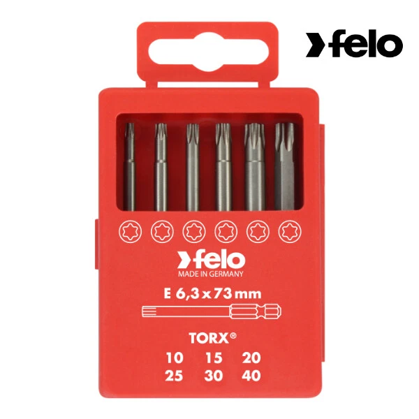 Felo - Profi Bit-Box Industrie, E 6,3 x 73 mm, 6-tlg. TORX® - - Bild 1 von 1
