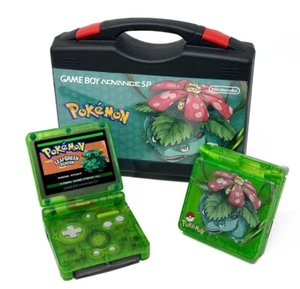 Nintendo Game Boy Advance SP System GBA SP IPS LCD 101 POKEMON UV VENUSAUR - Picture 1 of 6