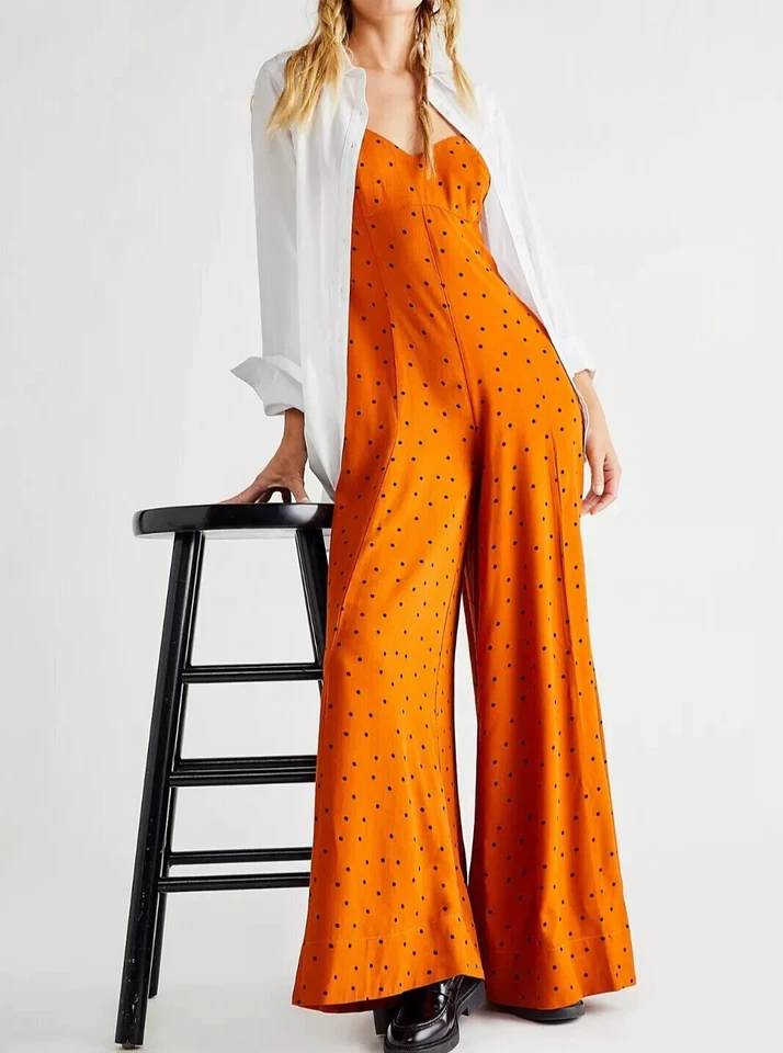 Mono Jamboree Verano Lunares Naranja Free People Talla M Foto 1 de 4