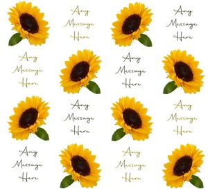 Sunflower garden Personalised gift wrapping paper Mothers Day Anniversary B-day - Picture 1 of 2