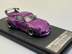 RWB Porsche 911 púrpura carrocería ancha modificado Rotana Turbo 993 con vitrina - Imagen 1 de 17