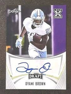 DYAMI BROWN RC AUTO 2021 Leaf Draft #BA-DB1 Rookie Autograph UNC. B1B - Picture 1 of 3