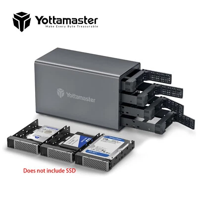 2/4/5 Fach Festplattengehäuse für 2,5" 3,5" SATA HDD Aluminium Typ-B  Typ-C Case - Bild 1 von 4