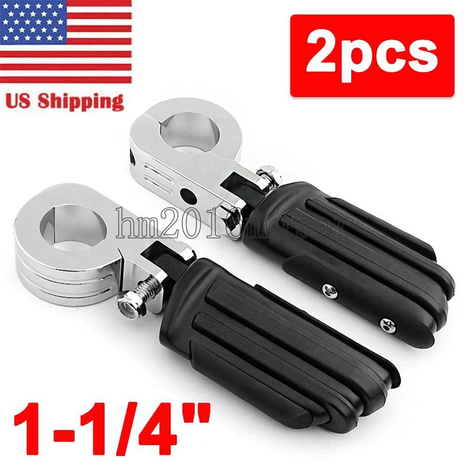 Motorcycle 1 1/4" Highway Foot Pegs Crash Bars for Harley Electric Glide FLHTK Foto 1 de 4