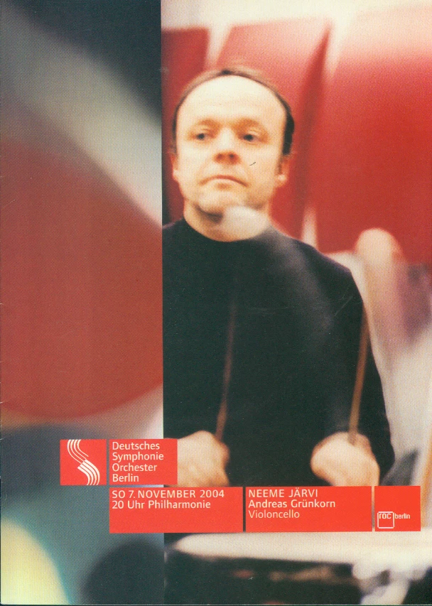 Programm Deutsches Symphonie Orchester Berlin 07.11.2004 Neeme Järvi - Bild 1 von 1