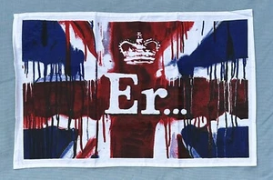 BANKSY (1974) - "Er... (UNION JACK) - (2012) LIMITED EDITION 356/1000 TEA TOWEL - Picture 1 of 17