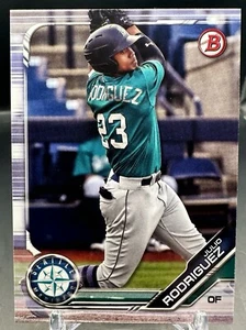 Tarjeta de béisbol radiocontrol Julio Rodríguez 2019 Bowman Draft BD-60 Seattle Mariners - Imagen 1 de 2