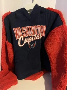 NHL Washington Capitals Größe Large 10/12 Mädchen Fleece Kapuzenpullover - Bild 1 von 6