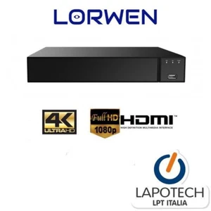 LORWEN NVR 16 CH CANALI LW-NVR4KS16C H265 HDMI VGA 4K 8 MPX HD 1TB 1000 GB - Foto 1 di 7