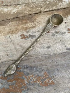 1700's ancient old brass hand carved beautiful holy water serving spoon - Picture 1 of 12