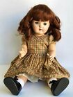 Beautiful Vintage Ideal Toni Doll P-19 19" Brunette, Green Eyes With Plaid Dress