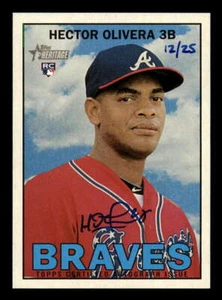 2016 Topps Heritage Real One Autograph Red/Blue Ink 12/25 Hector Olivera Auto - Picture 1 of 2