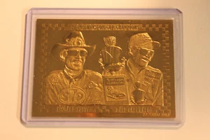 1995 23KT Gold Card Dale Earnhardt / Richard Petty Classic Games 7X Winston Cup - Picture 1 of 2