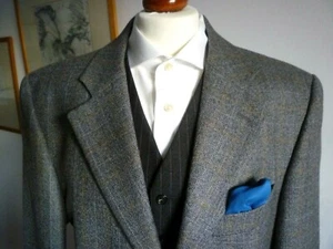 Daniel Hechter Jackett Sakko Blazer 100%Schurwolle Glencheck Karo Grau Anthrazit - Bild 1 von 7