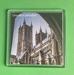 Lincoln Cathedral Coaster Single Square Acrylic - Picture 1 of 1