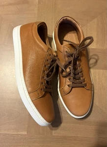 Allen Edmonds Herren 9D Courtside Gold genarbtes Leder Niedrig Turnschuhe - Bild 1 von 10