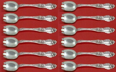Juego de tenedores de postre para helado de plata esterlina Lily by Frank Whiting 12 piezas 6" personalizado Foto 1 de 4