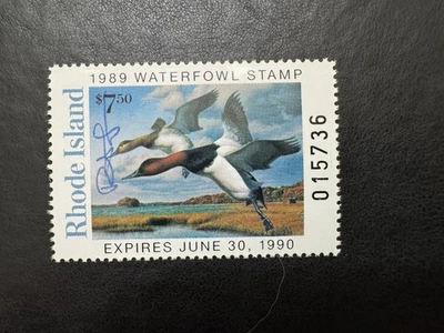 1989 Rhode Island Duck Stamp, Artist Signed, MNHOG - Image 1 of 2