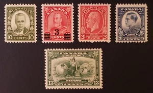 Stamps Canada Mint: #190-194  10c Cartier to 13c Britannia set of 5   F-VF MH - Picture 1 of 1