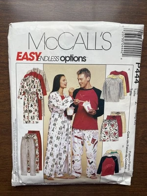 VINTAGE McCalls P444 Men Women Sleepwear Robe Pants Shorts Sizes XL 2XL Pattern - Image 1 of 3