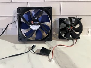 2 Pcs DC Refroidissement Ordinateur Boîtier Ventilateurs PC 3D Imprimante 2 Broches Logisys YHS - Photo 1/8