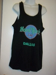 Hard Rock Cafe Dallas Texas Sleeveless Black Tank Top ~ Made USA~SZ M~ EUC - Picture 1 of 5
