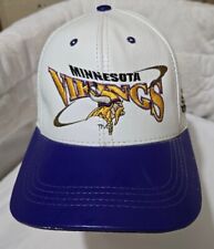 Vintage Minnesota Vikings Leather SnapBack Pro Elite Hat 80s NFL Cap Rare USA
