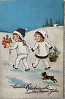alte AK - Postkarte - Frohes Neujahr Karte - 1932