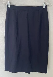 Falda Lápiz VALENTINO Miss V Vintage Azul Marino Talla 8 Lana Carrera Negocios Academia - Imagen 1 de 7