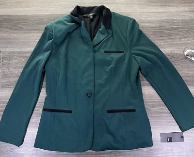 MOSSIMO Womens Tall 1 Button Blazer Jacket UK 18 XL Green Polyester BC15 - Image 1 of 4