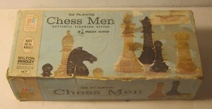 1969 Milton Bradley CHESS MEN Set Classic Staunton Design COMPLETE !! - Picture 1 of 4