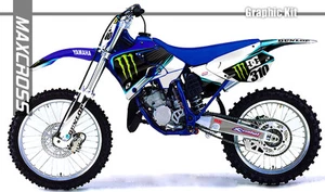 YAMAHA YZ125 YZ250 1996 1997 1998 1999 2001 MAXCROSS GRAPHICS FULL DECALS KIT MX - Picture 1 of 3