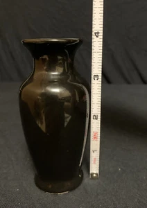 Elegant Expressions Black Mini Vase 3.75” Ceramic - Picture 1 of 5