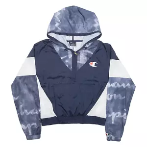 CHAMPION Womens Anorak Jacket Blue Nylon Hooded S - Picture 1 of 6