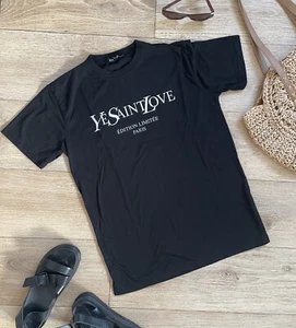 Schickes Mix & Match Slogan-T-Shirt schwarz ""YE SAINT LOVE"" Baumwollmischung Gr. 8 REBELLIOUS - Bild 1 von 6